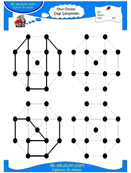 Çocuklar İçin Çizgi Çalışma Sayfaları 